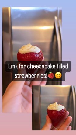 Cheesecake Filled Strawberry’s!🍓😊