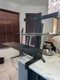 Ergotron WorkFit-S Dual Monitor Sit-Stand Workstation with Worksurface Model