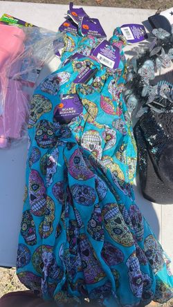 Sugar Skull Halloween Scarves – Set of 10