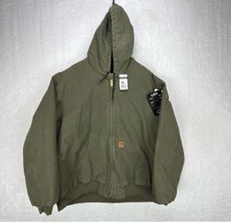 OliveCarhartt Active Jacket Hooded Canvas