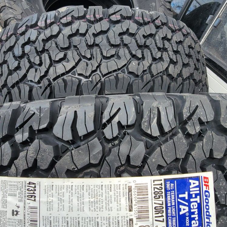 285 70 R17 Bf Goodrich Ko2 4pcs New $980