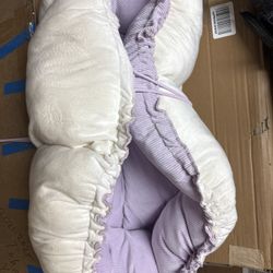 Small Dogs - Washable Cute Cat Beds with Versatile Dual-Use Design, Reversible Round Pet Bed for Puppy and Kitten, 25x25x8 Inches