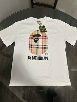 White Bape Burberry shirt