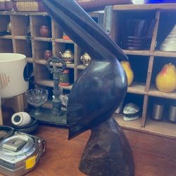 Large Carved Ironwood Bird Sculpture 