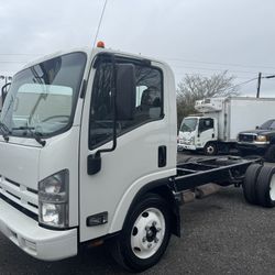 2014 Isuzu Med Duty NPR NPR Regular Cab Gas 101k miles 12 foot frame will fit a 12 to 14 foot flatbed dump box or box  Runs and drives excellent low m