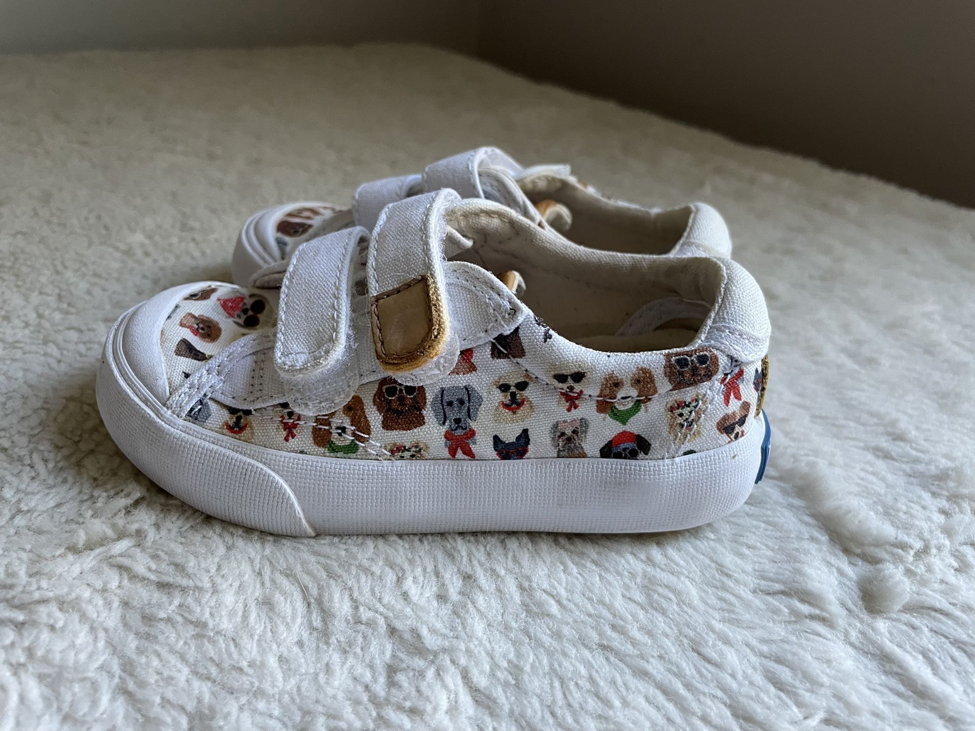 Keds Baby Toddler Size 6 Canvas Shoes Sneakers Dog Puppy Print Crew Kicks 