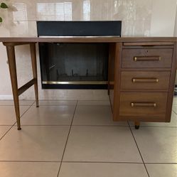 Vintage Genuine Walnut Wooden Desk