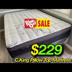 Ck Bamboo Plush Comfort Europillow Top 12inch Matres!!