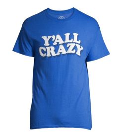 New Men's Graphic T-shirt Ya'll Crazy Large