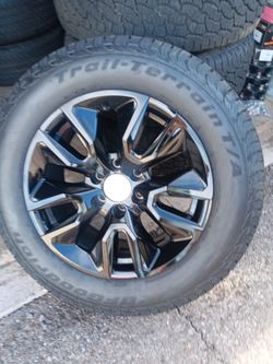 2025 NEW OEM ORIGINAL TAKEOFFS CHEVY SILVERADO RST 20 INCH HAVE TPMS SENSORS TIRES BFGOODRICH ALL-TERRAIN NEW 100 % $ 1799 