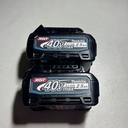 Makita 40v batteries no less than $80 Each