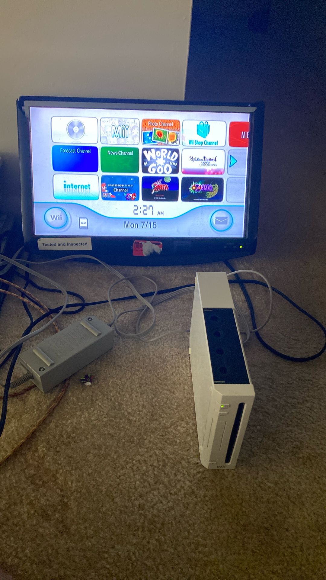 Wii Console No Wires 