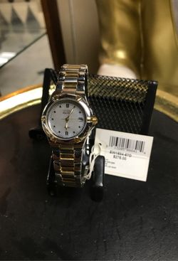 Women’s gold and silver citizen ecodrive watch brand new with tags