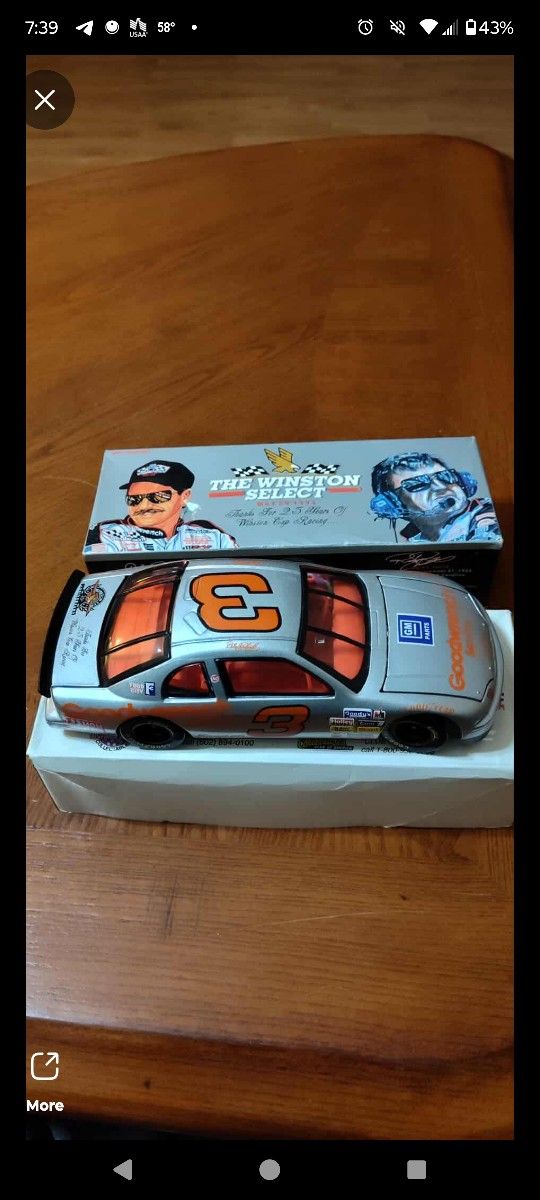 Silver Earnhardt Race Car