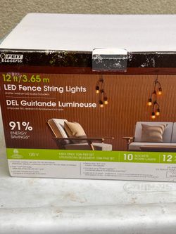 LED fence string lights