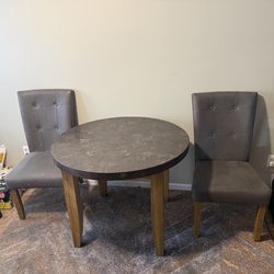 3 piece Marble Top Dining Room Set