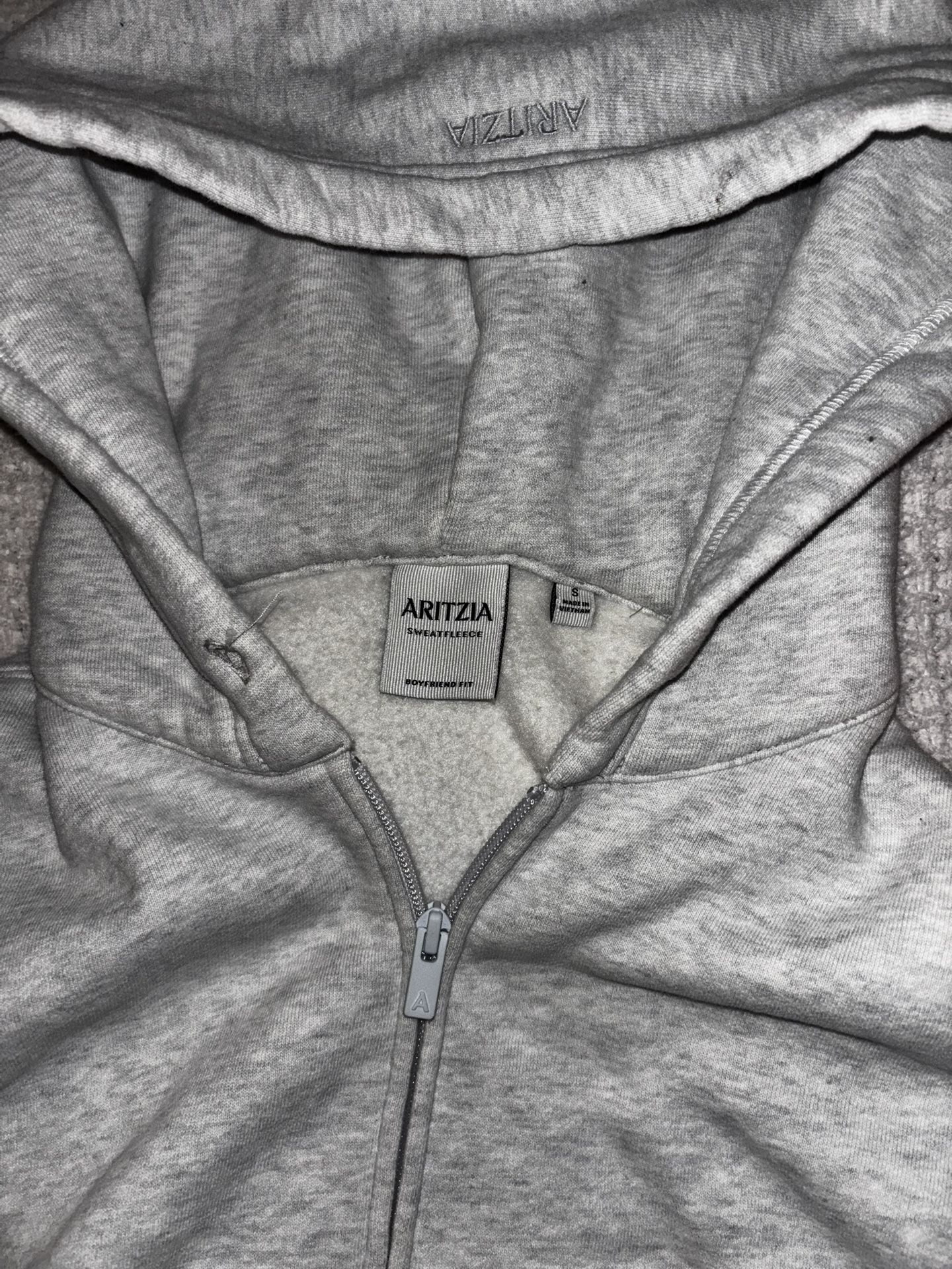 Aritzia Cozy Sweat fleece Boyfriend Boxy Zip Hoodie