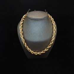10k Gold Hollow Rope Chain 