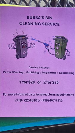 Trash can cleaning