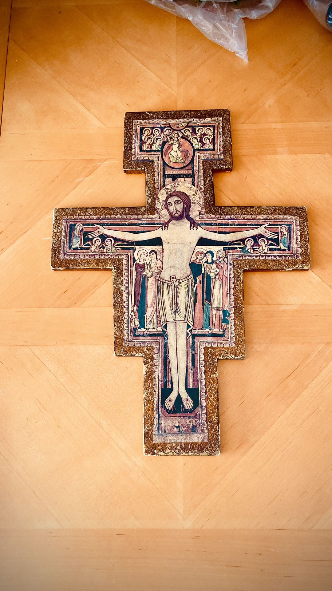 San Damiano Franciscan Catholic Icon Wood Crucifix
