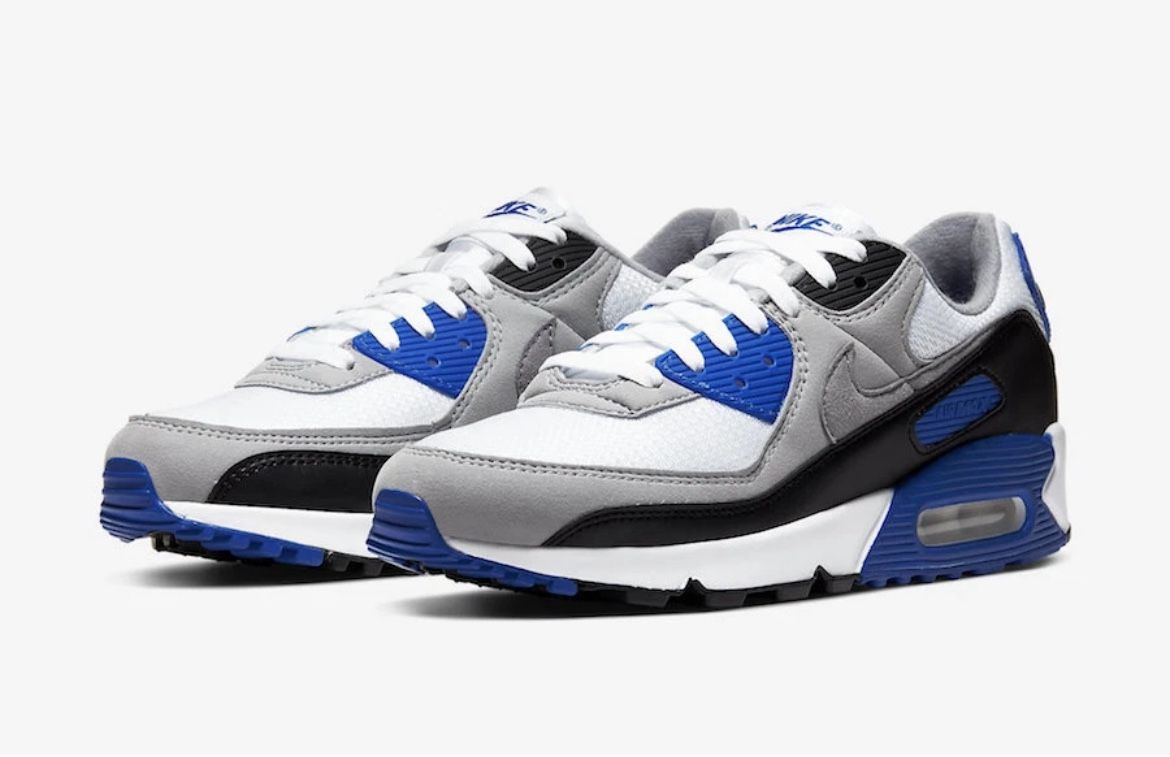 Nike Air Max 90 Hyper Royal White Men's Sneakers size 9.5 and 8.5