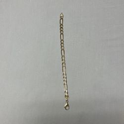Figaro Link Bracelet 10k Gold 