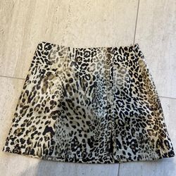 Zara Leopard Print Mini Skirt – Size S