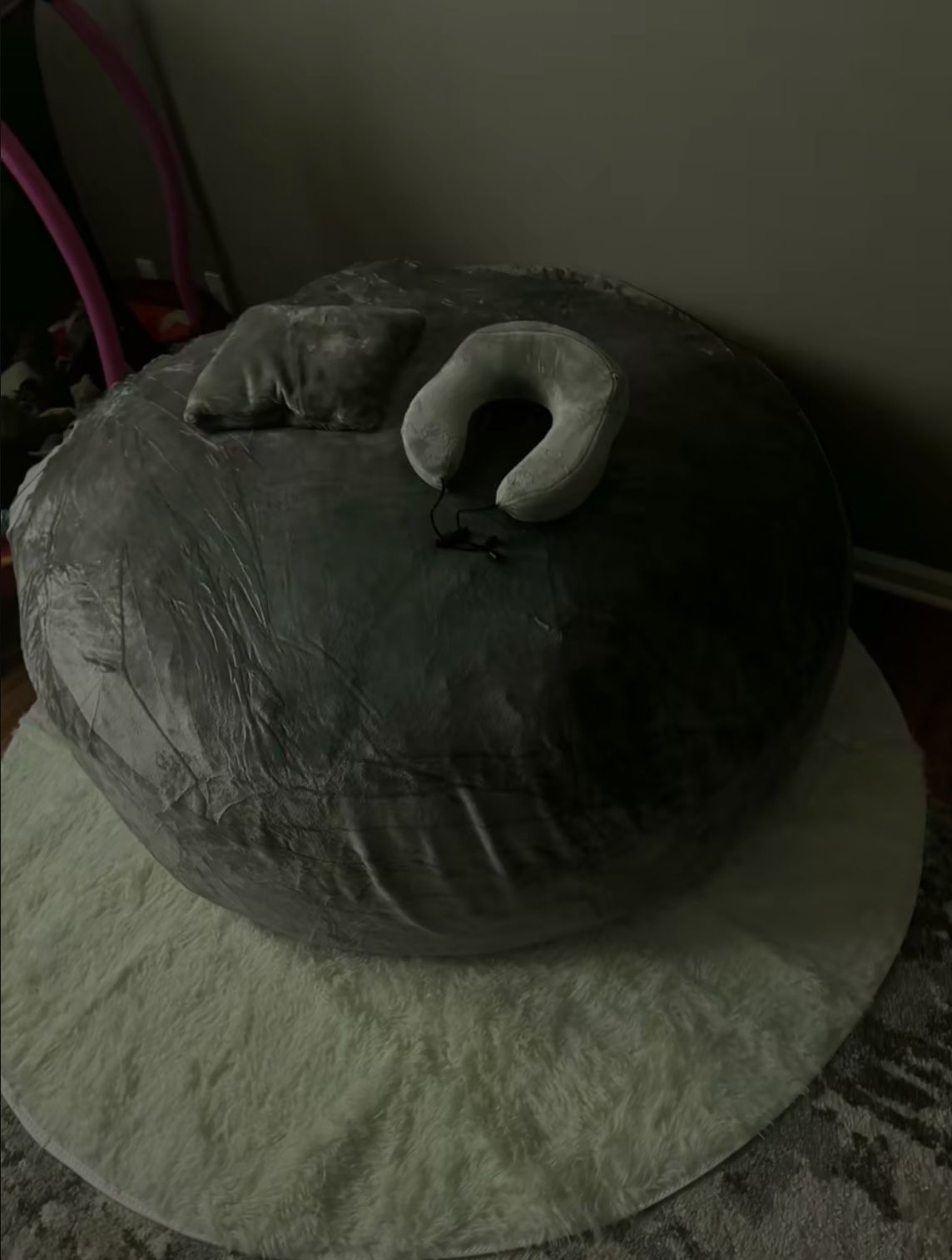 Bean Bag With Rug And Pillow