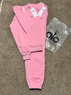 Alo Yoga Pink Sweatsuit Set New with Tags