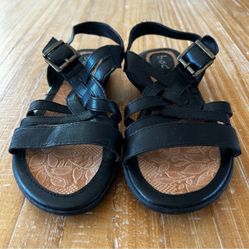boc Black Strappy Sandals with Adjustable Ankle Strap