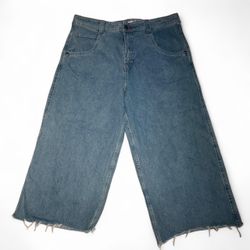 A.LAB Mega Rave Light Wash Denim Wide Leg Jeans Baggy Skater Y2K Zumiez JNCO Style - Size 26” (W 26” in - L 38” in)