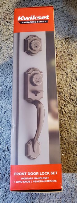 Brand New Kwikset Signature Series Montara Front Door Lock Set – Venetian Bronze