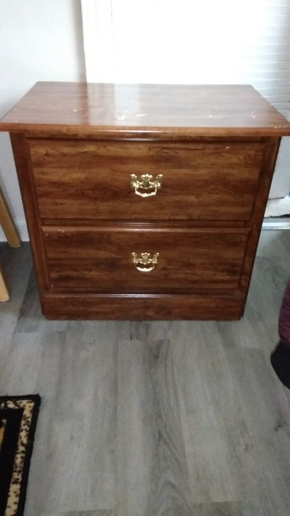 Brown bedside dresser