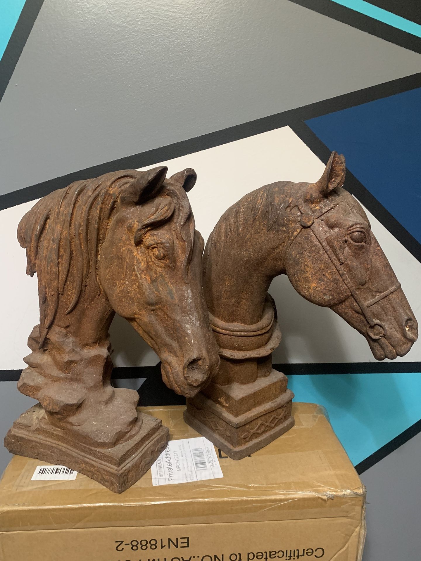 Horse Statue Cast iron Vintage Lamp Hollywood Regency