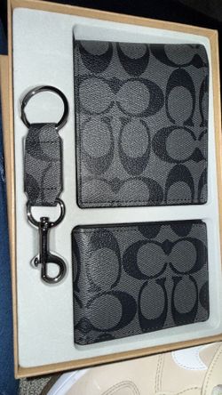 Beautiful, set, wallet, ID holder and keychain