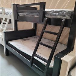 Black Bunk Bed Pinewood Premium New New $799 Twin Full 