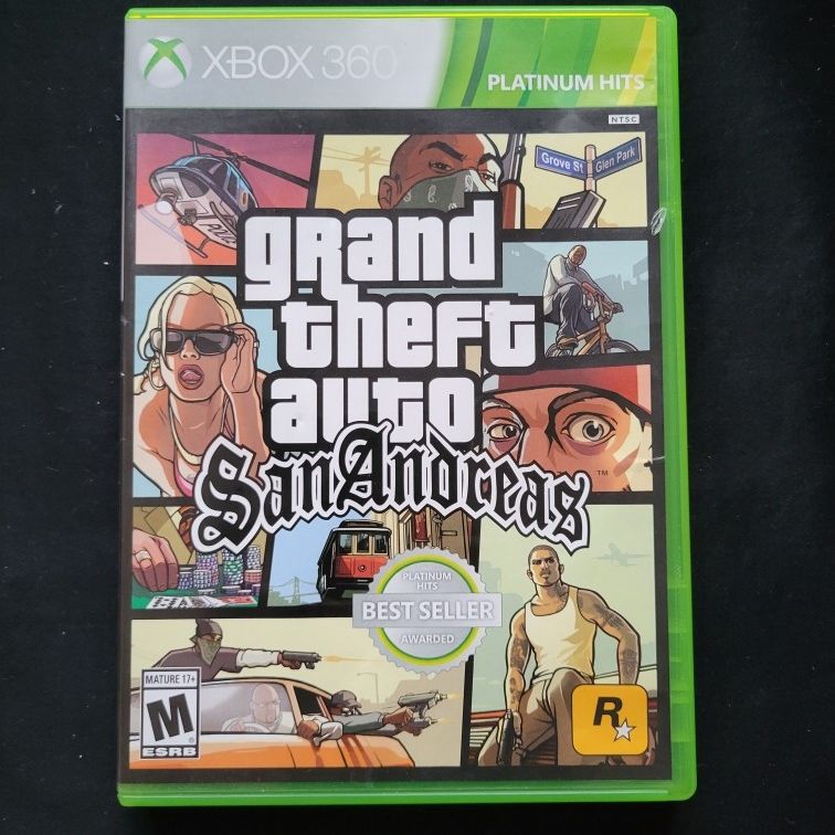 XBOX 360 GTA SAN ANDREAS PLAT. HITS…, Electronics