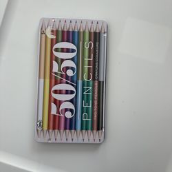 50/50 Pencils Empty Tin for Storage and Organization