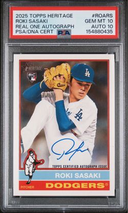 2025 Topps Heritage Real One Autographs Roki Sasaki #ROARS