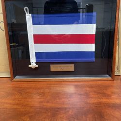Wood Framed Shadow box International Signal Flag “C”