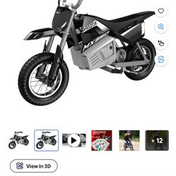 Razor Dirt Rocket MX350 - Black with Decals, up to 14 mph, 24V Electric Dirt Bike for Child 8+