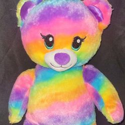 Build A Bear  Rainbow 🌈 Tie-Dye Neon Teddy 🐻 
