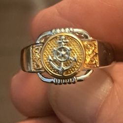 Anchor Nautical Stainless Steel Ring