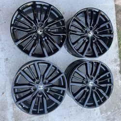 Honda Accord Rims 19” OEM Factory Wheels Rines New Gloss Black Powder Coated ( Exchange Available )( Cambio Disponible ) Fits Accord Civic CRV 