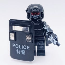 Brick Toy Black Ops Soldier Minifigure with Weapons Accessories Compatible with Legos 