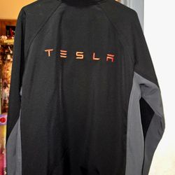 Tesla Fossa Corporate Full Zip Jacket Soft Shell Logo Men's Size XL NWOT Black
