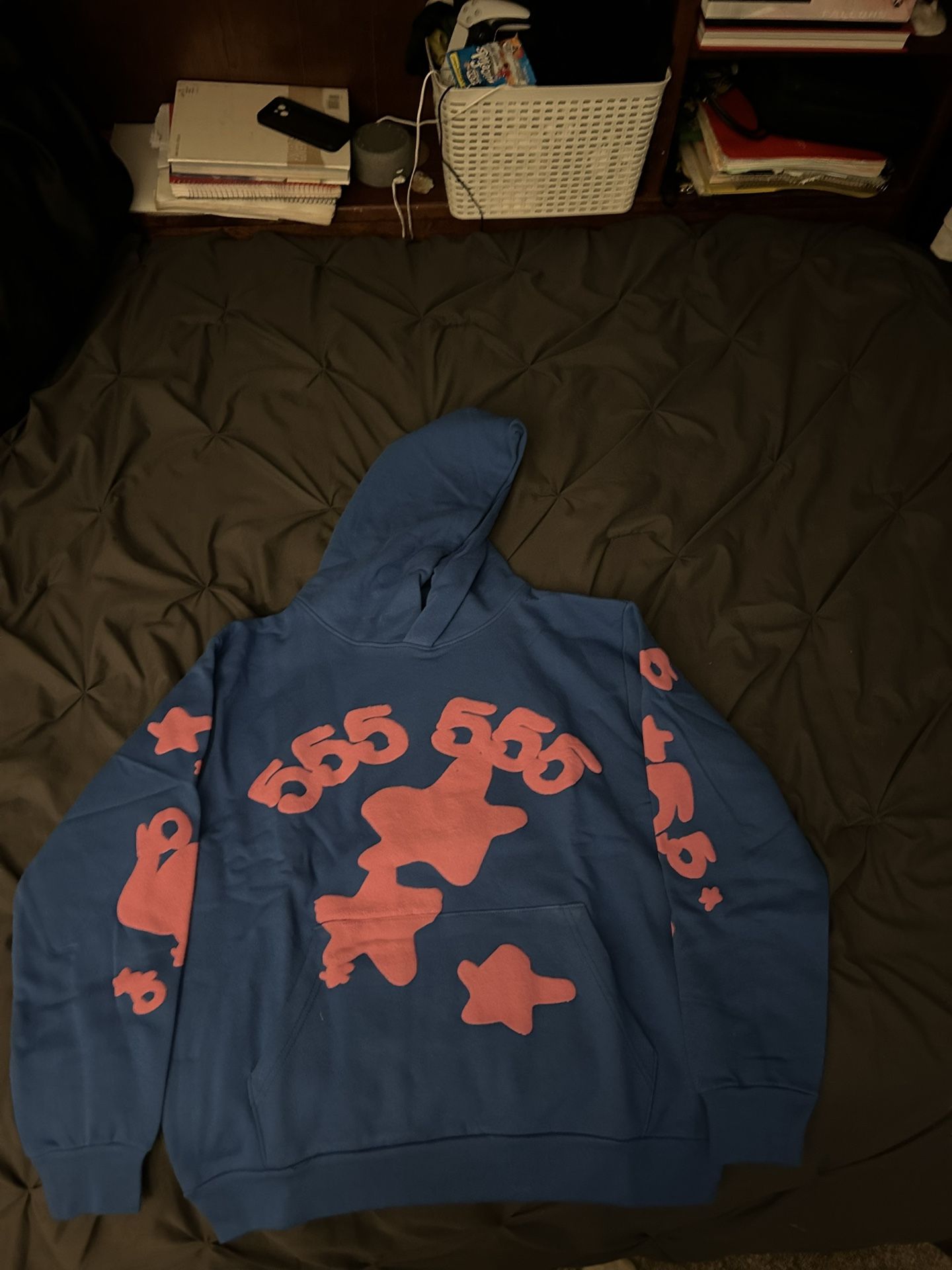 Blue And Pink Sp5der Hoodie