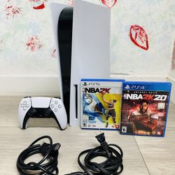 Sony PlayStation 5 Disc Version - 825GB Bonus 2 Games ( Used Very New )