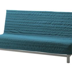 IKEA Futon  LÖVAS Sofa bed  Turquoise & Grey Metal