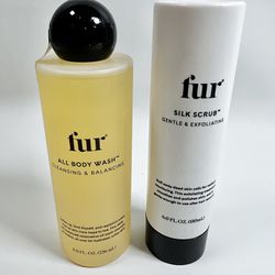 New Fur Silk Scrub 6oz & Body Wash 8oz $90